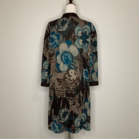 R&M Richards Women’s Floral Open Front Long Cardigan - Picture 6 of 11